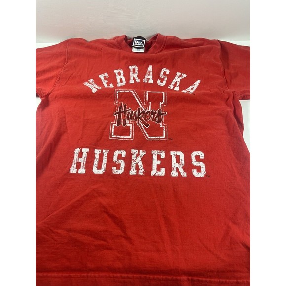 Vintage Pro Layer Nebraska Husker Tshirt Made in USA Size L - Picture 1 of 4